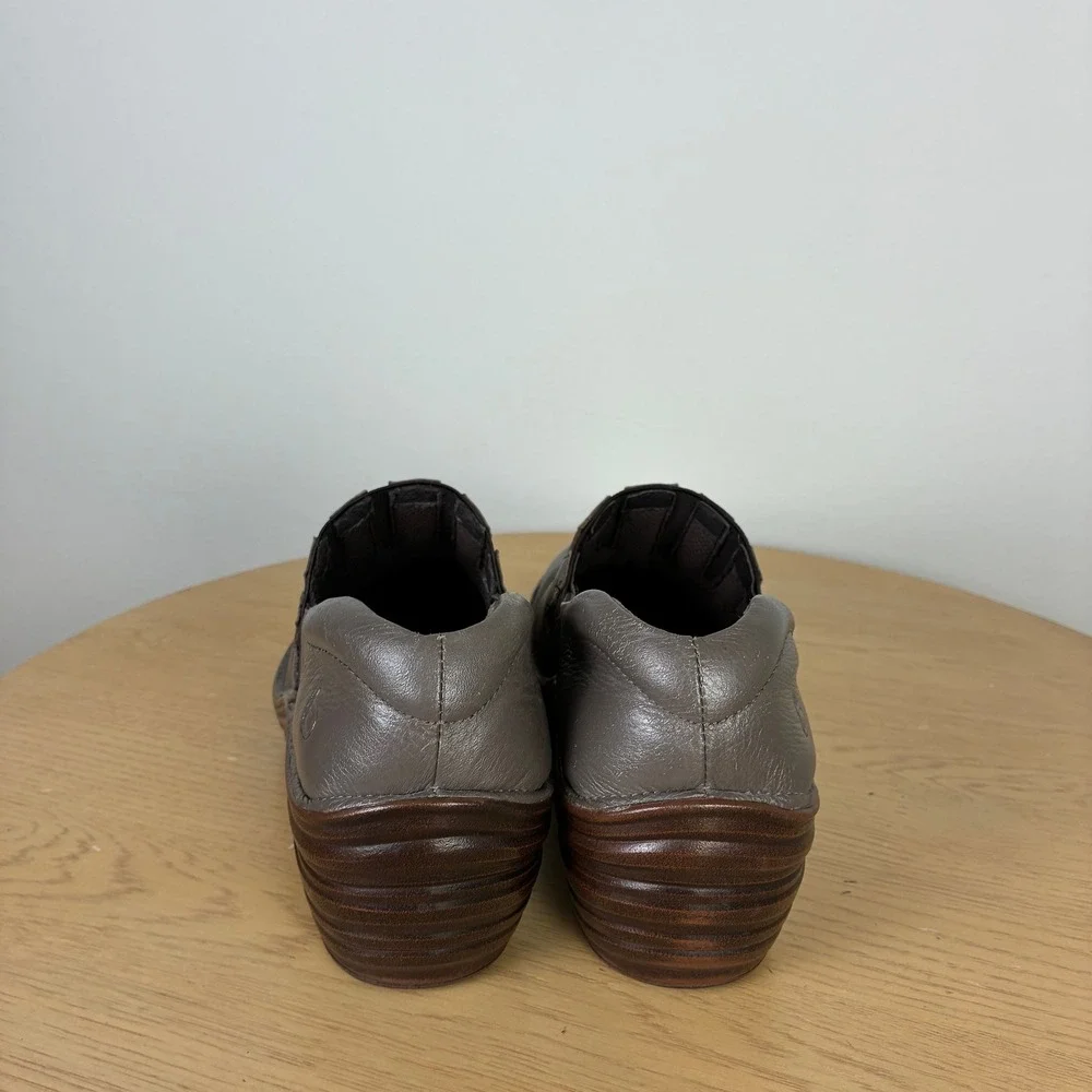 Bionica Leather Wedge Loafers‎ Slip On Shoes Women's 11 Comfort Support Walking